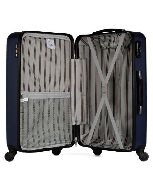 Valise Moyen Séjour 4 roues simples Damon 65 cm bleu marine