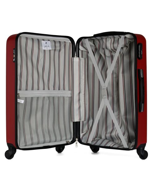Valise Moyen Séjour 4 roues Damon 75 cm rouge bordeaux