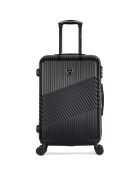 3 Valises 4 roues doubles + Vanity Peter 55/65/75 cm noirs