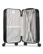 3 Valises 4 roues doubles + Vanity Peter 55/65/75 cm noirs