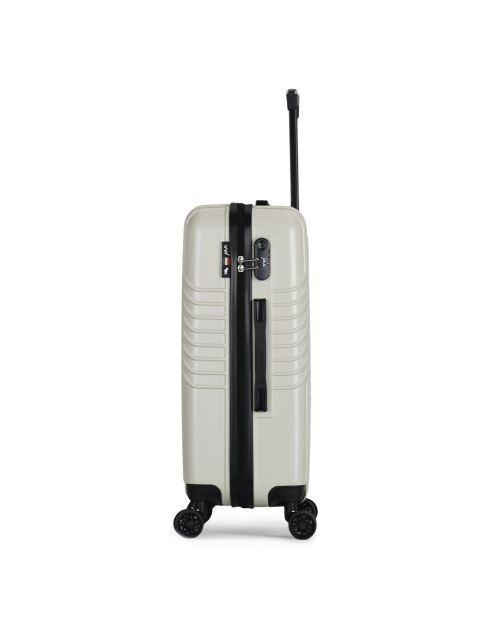 3 valigie doppie a 4 ruote + Vanity Peter 55/65/75 cm beige