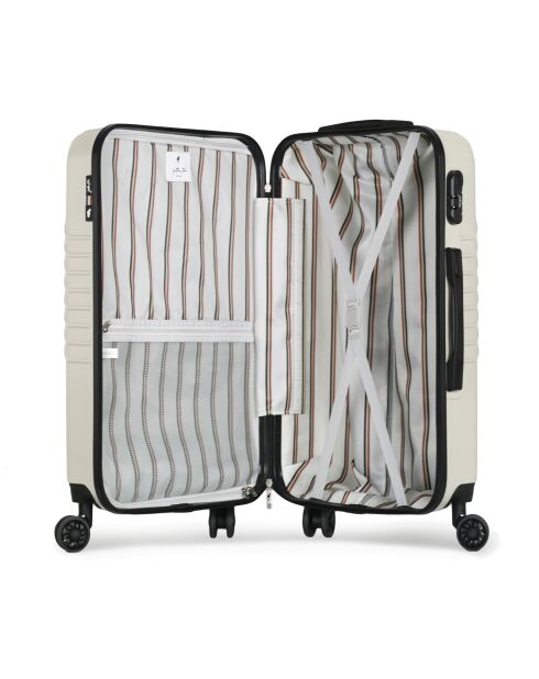 3 valigie doppie a 4 ruote + Vanity Peter 55/65/75 cm beige