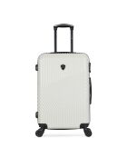 Valise Long Séjour 4 roues Peter 75 cm blanche