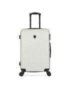 Valise Moyen Séjour 4 roues Peter 65 cm blanche