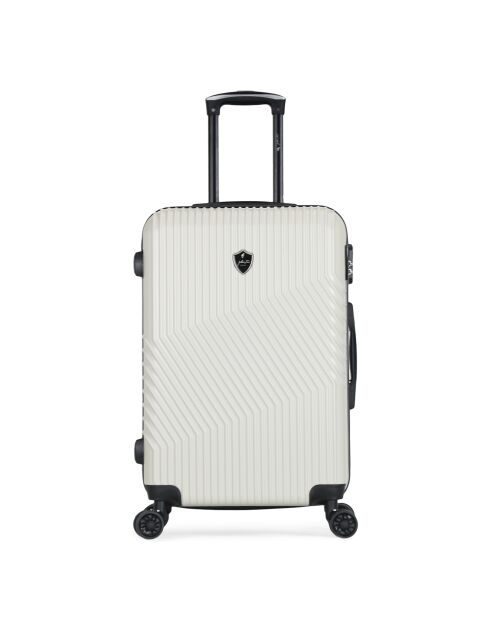 Valise Moyen Séjour 4 roues Peter 65 cm blanche