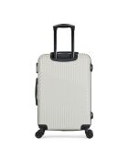 Valise Moyen Séjour 4 roues Peter 65 cm blanche