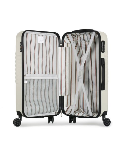 Valise Moyen Séjour 4 roues Peter 65 cm blanche