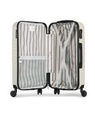 Valise Cabine 4 roues Peter 55 cm blanche