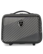 3 Valises + Vanity Case Peter 55/65/75 cm gris foncé