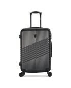 Valise Moyen Séjour 4 roues Peter 65 cm gris foncé