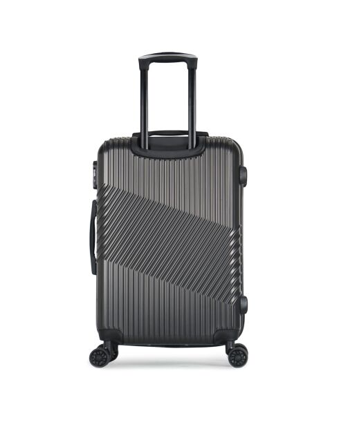 Valise Moyen Séjour 4 roues Peter 65 cm gris foncé