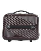3 Valises + Vanity Case Peter 55/65/75 cm bordeaux foncé