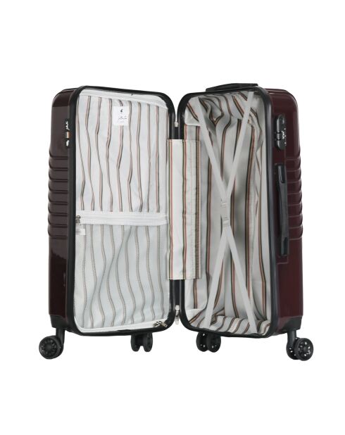 Valise Long Séjour 4 roues Peter 75 cm rouge bordeaux foncé