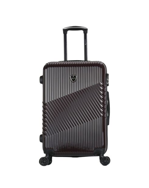 Valise Cabine 4 roues doubles Peter 55 cm bordeaux foncé