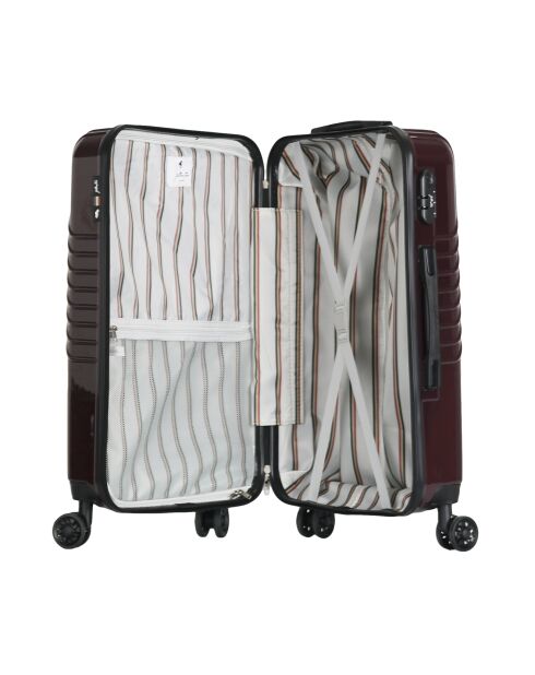 Valise Cabine 4 roues doubles Peter 55 cm bordeaux foncé