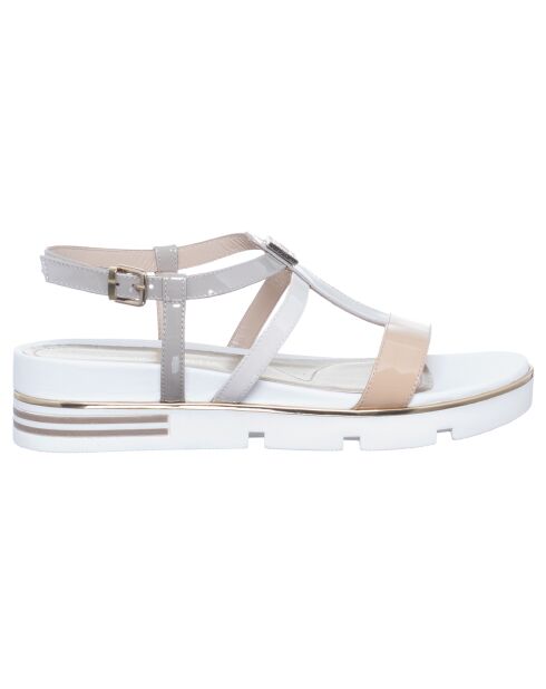 Sandales en Cuir Lou blanc/beige