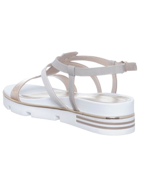 Sandales en Cuir Lou blanc/beige