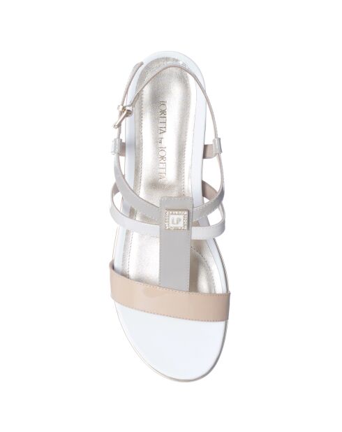 Sandales en Cuir Lou blanc/beige