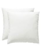 2 Oreillers 100% Coton blancs - 40x60 cm