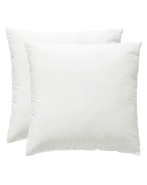 2 Oreillers 100% Coton blancs - 40x60 cm