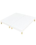 Ensemble matelas & 2 sommiers Magellan blanc/jaune - 2x80x200 cm