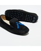 Mocassins en Velours de Cuir Manu noirs