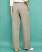 Pantalon en Lin Dabi taupe