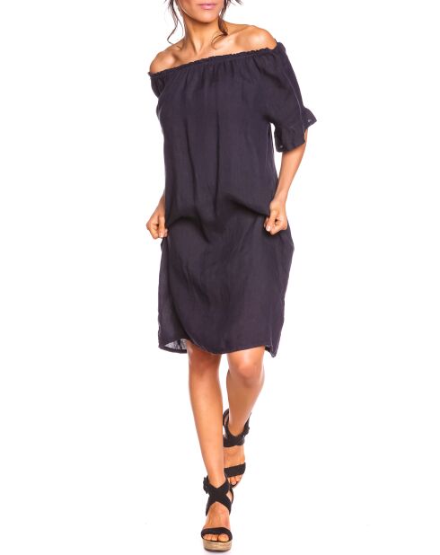 Robe en Lin Ines marine