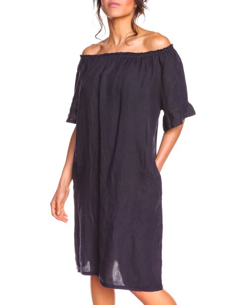 Robe en Lin Ines marine