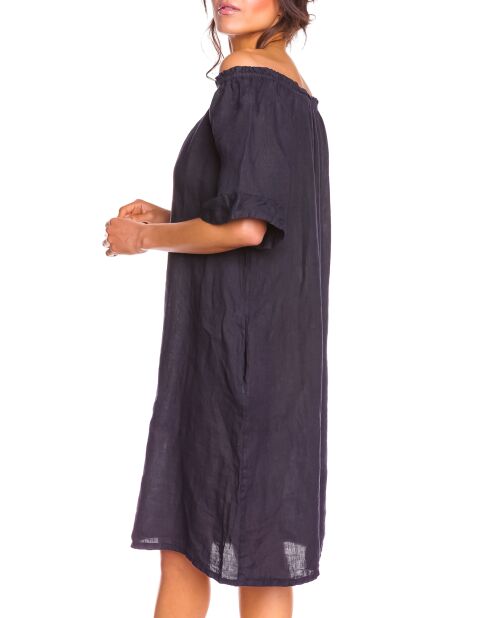 Robe en Lin Ines marine