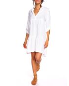 Robe 100% Lin Nayla blanche