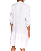 Robe 100% Lin Nayla blanche