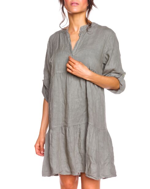 Robe 100% Lin Nayla kaki