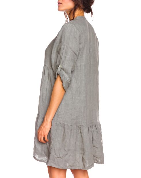 Robe 100% Lin Nayla kaki
