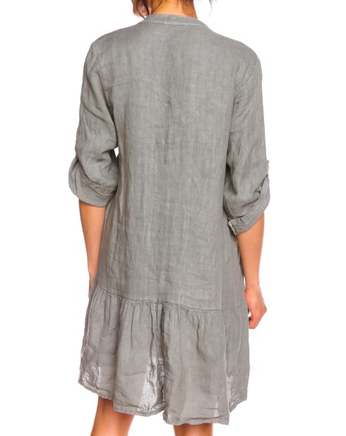 Robe 100% Lin Nayla kaki