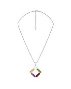 Collier Rocada argenté/multicolore