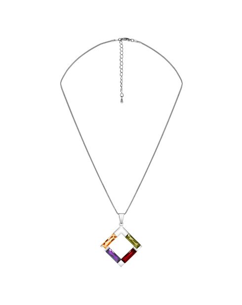 Collier Rocada argenté/multicolore