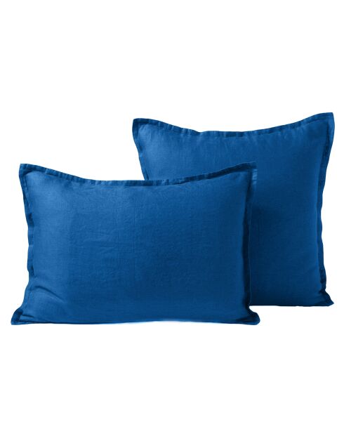 Taie d'oreiller 100% Satin de Coton Julia indigo