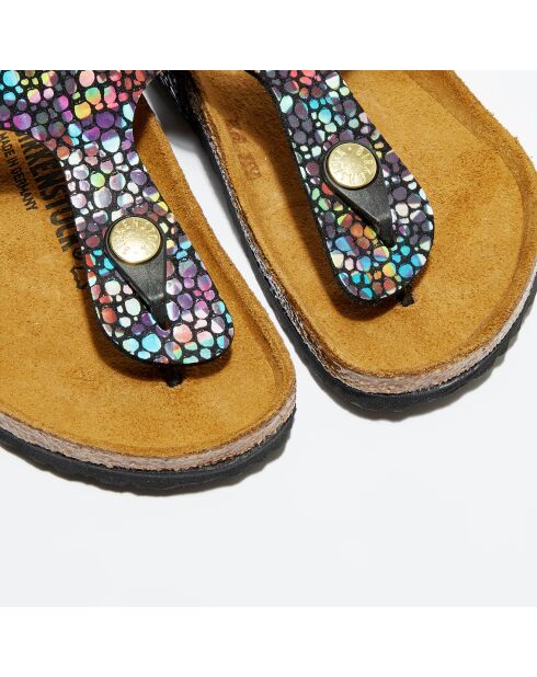 Mules Gizeh noir/multicolore
