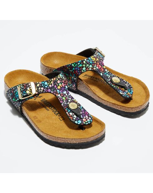 Mules Gizeh noir/multicolore