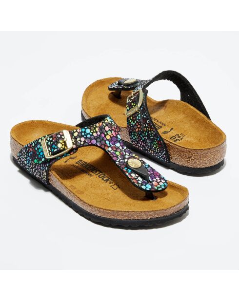 Mules Gizeh noir/multicolore