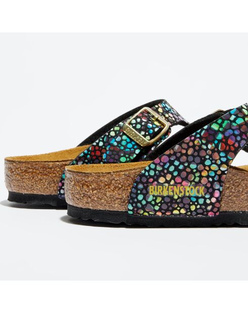 Mules Gizeh noir/multicolore
