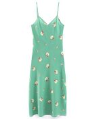 Robe droite imprimé fleuri verte