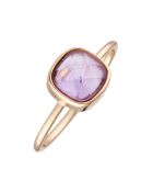 Bague Ella Améthyste en laiton doré
