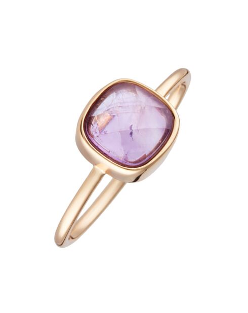 Bague Ella Améthyste en laiton doré