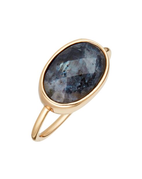 Bague Lisa Labradorite en laiton doré
