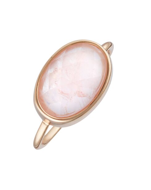 Bague Lisa Quartz en laiton doré