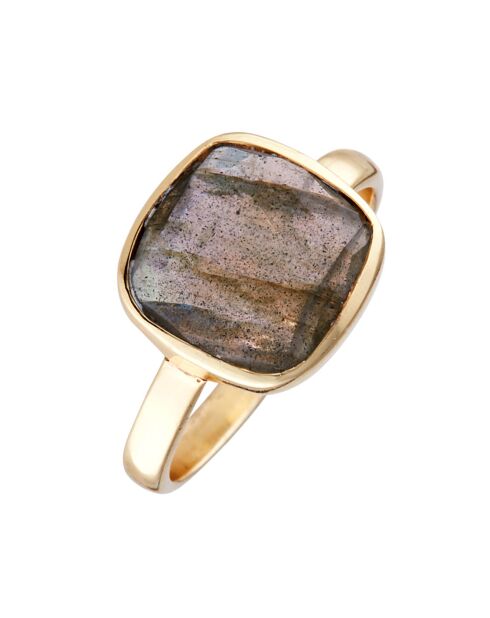 Bague Sia Labradorite en laiton doré