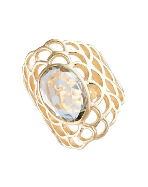 Bague Freida Améthyste en laiton doré