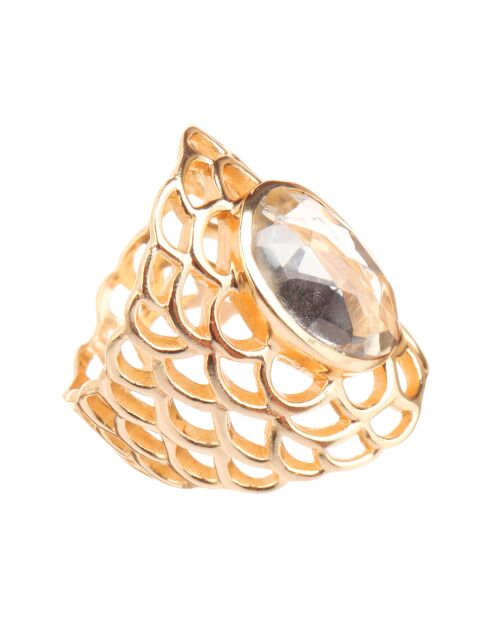 Bague Freida Améthyste en laiton doré